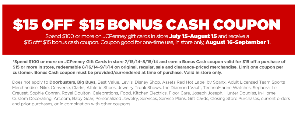 jcpenney coupons 2015