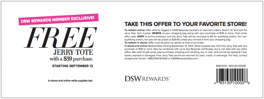 dsw printable in store coupons